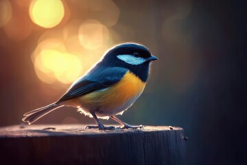 Fototapeta premium . Realistic bird with dramatic lighting in Renaissance style