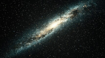 Cosmic galaxy view; Milky Way spiral arm in deep space