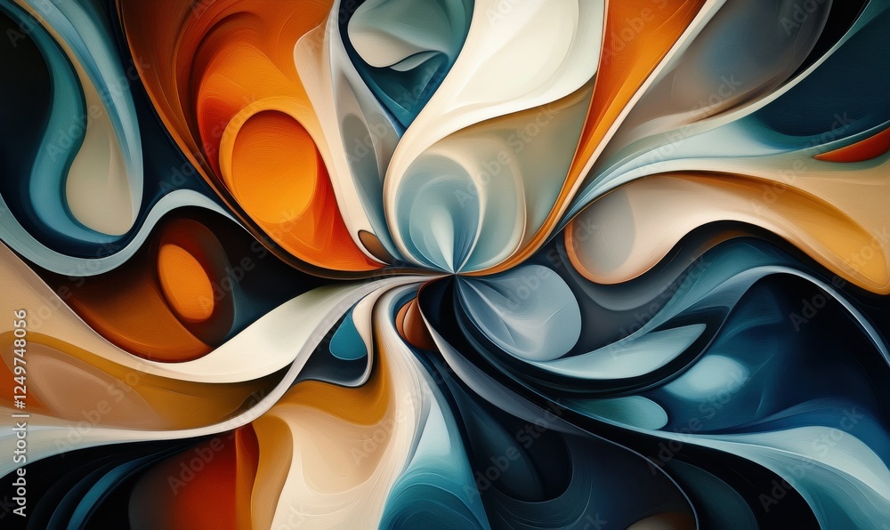 Aufkleber abstract fractal patterns merging with energy symbols, representing the intersection of art and sust