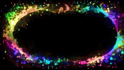 Obraz premium frame border of modern sparkle abstract background design in black background with copy space for text