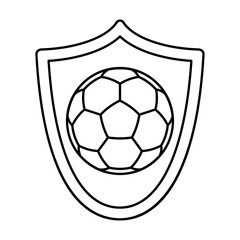 Soccer ball and shield
