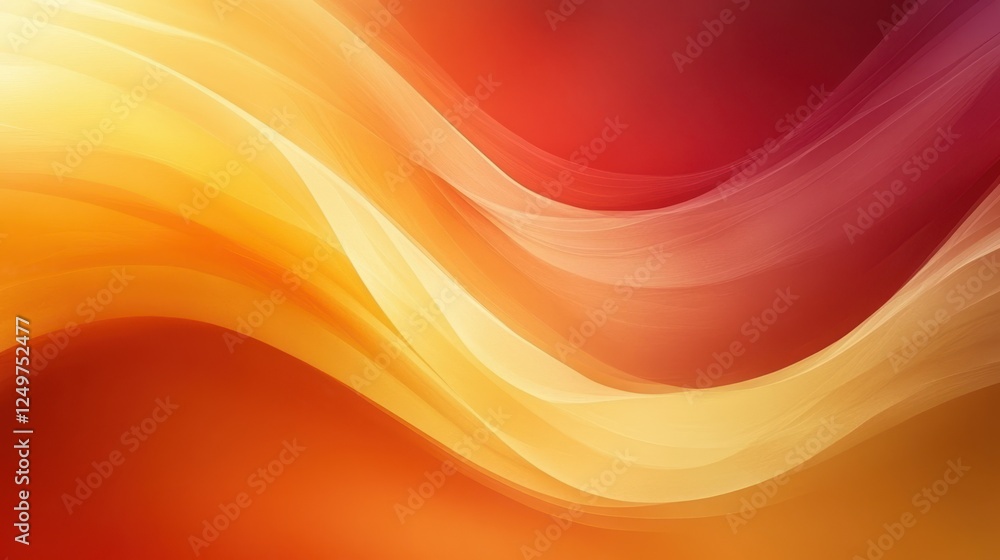 Poster abstract orange and red wave background, design element