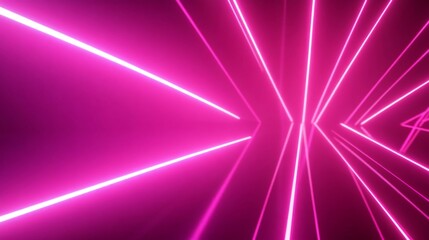 Obraz premium Hypnotic Pink Neon Lines - Abstract Digital Art