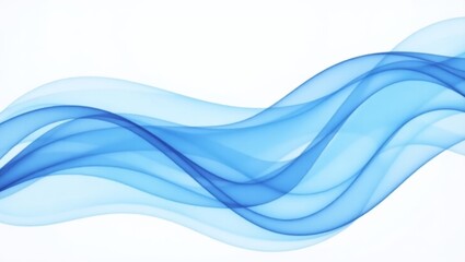 Naklejka premium Flowing blue curves on white background