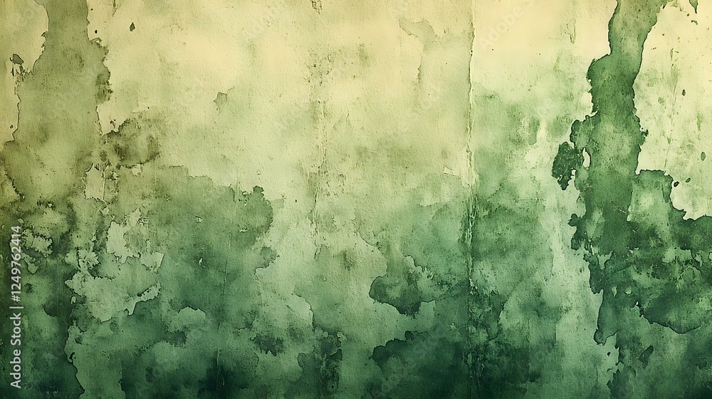 Poster atmospheric emerald green watercolor background with gradient effect and organic texture creates moo