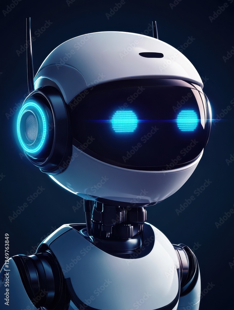 Poster chatbot. robotics chatterbot smart robotical conversetion ai bot online talking helping chatbots ans