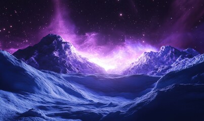 Mesmerizing aurora glowing above an icy landscape, representing natural wonder and scientific curiosity.