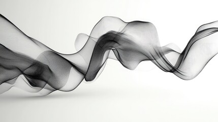 High-Resolution Black and White Abstract Background with Flowing Organic Shapes
