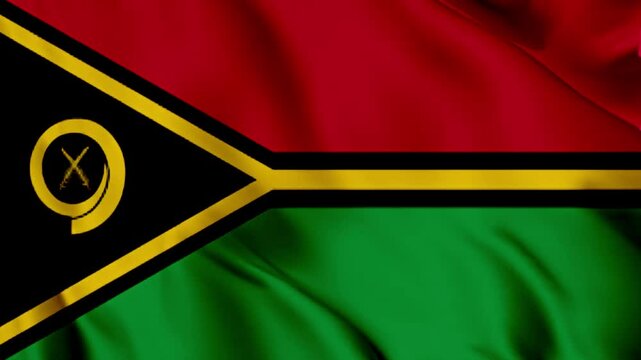 waving national flag of vanuatu