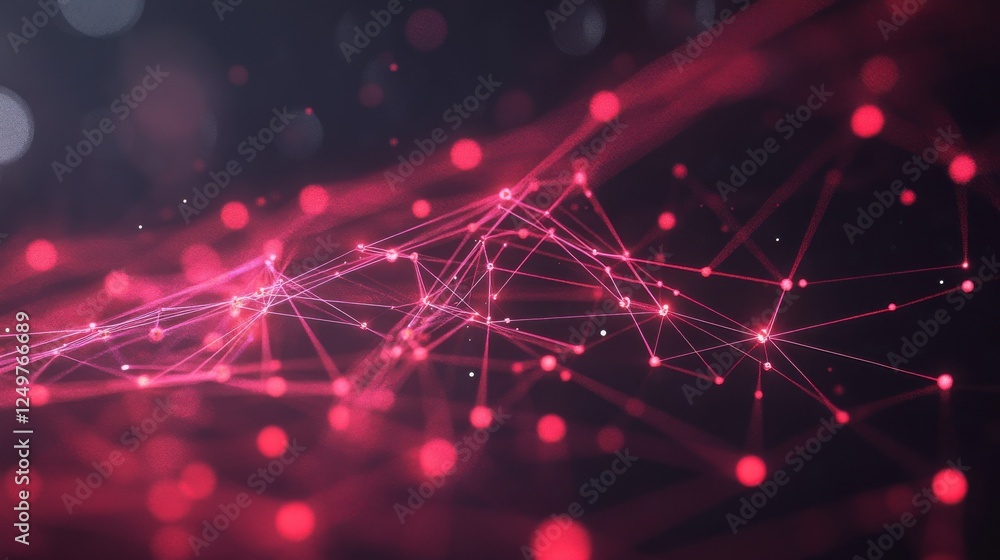 Poster abstract digital network with hr icons. networking concept. 3d rendering