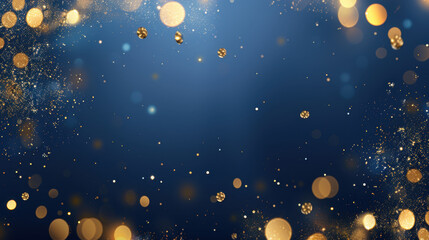 Fototapeta premium dark blue and gold christmas background