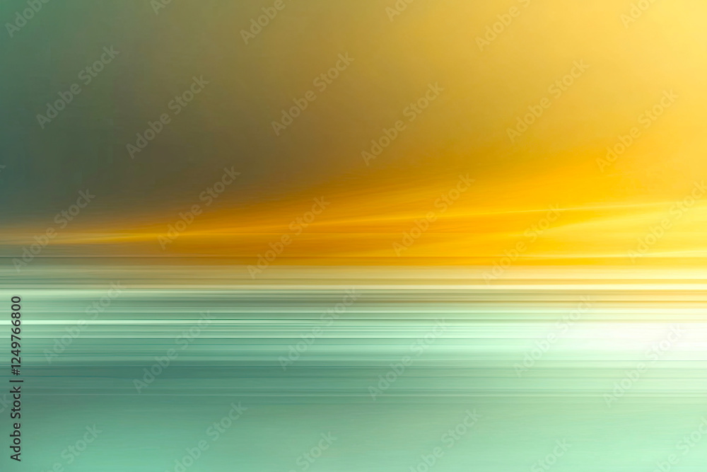 Aufkleber Elegant Gradient Transition From Soft Lime to Warm Cream Creating a Calming Atmosphere