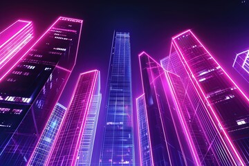 Vibrant neon city nights