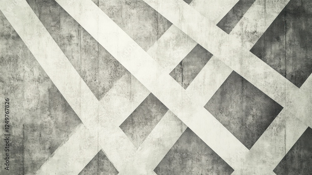 Poster geometric abstract background with intersecting lines and concrete texture