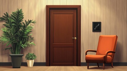 Fototapeta premium Job interview concept vector illustration.