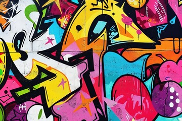 Naklejka premium Colorful Pop Art Street Art
