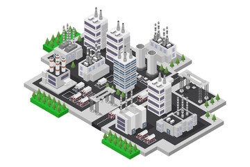 Industrial Cityscape Isometric