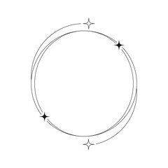 monochrome frame round