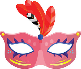 Obraz premium Elegant Red and Blue Masquerade Mask