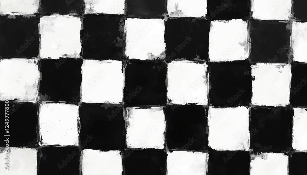 Poster abstract black, white pattern. geometric pattern with squares. monochrome, minimalist design. repeat