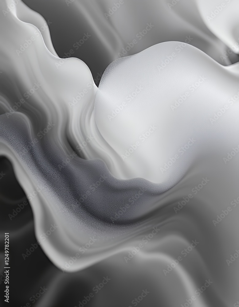 Poster abstract white and gray swirls design with smooth texture