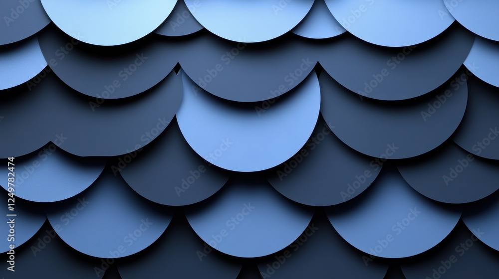 Poster Abstract blue circle pattern background texture