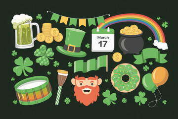 Creative St Patrick's day elements collection
