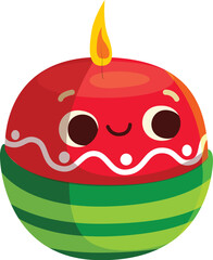 Christmas Candle Vector Image

