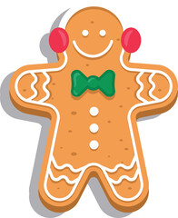 Christmas Cute Gingerbread Man Clipart

