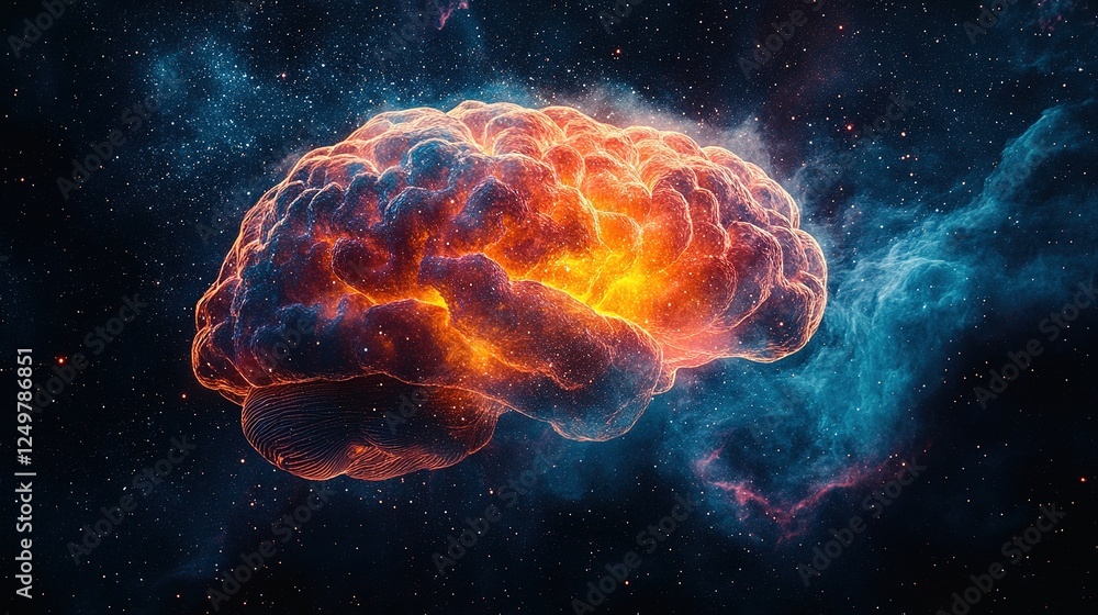 Poster exploring the cosmic brain a stunning visualization of neural networks in the universe