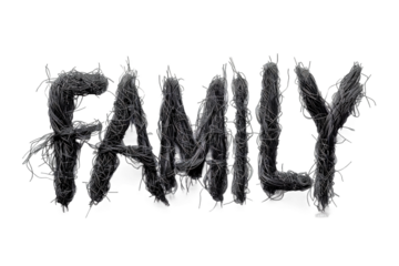 Typography Art of the Word FAMILY Interwoven