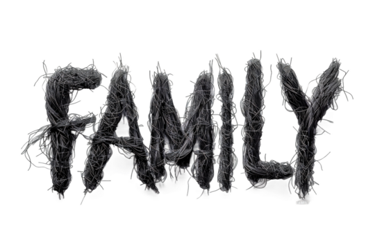 Typography Art of the Word FAMILY Interwoven