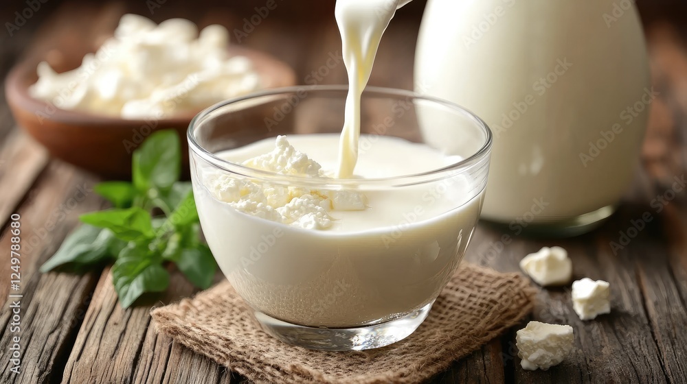 Poster advanced dairy pasteurization process ensuring milk safety and quality.