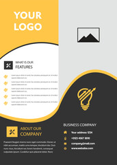 Business flyer brochure template editable vector