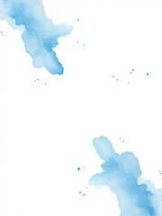 Obraz premium Soft blue watercolor stains in a random pattern on a clean surface , soft blue, calming atmosphere, abstract design, watercolor, gentle hues