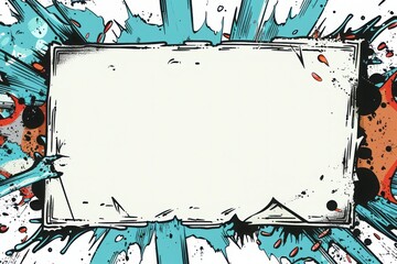 Classic comic book frame design with clean and sharp edges