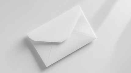 white envelope isolated on white background