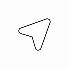 gps arrow icon sign vector