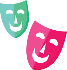 Colorful Drama Masks Illustration

