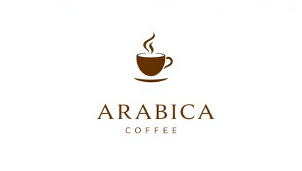 Elegant arabica coffee logo design