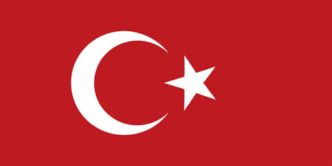 Obraz premium Turkish flag vector illustration