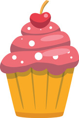 Cherry Cupcake Sweet Dessert Bakery Treat

