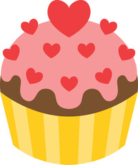 Heart Cupcake Love Sweet Dessert Valentine Treat


