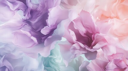 Fototapeta premium Pastel Fabric Flowers Soft Hues Delicate Texture