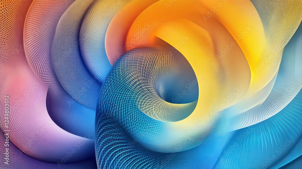 Poster abstract colorful swirl background with gradient mesh texture art