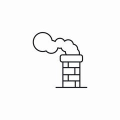 brick chimney smoke icon sign vector