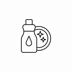 dish washing liquid icon sign vector