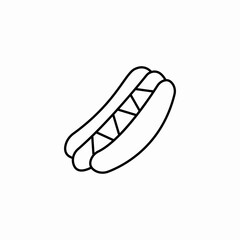 hot dog icon sign vector