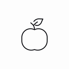 healthy apple icon sign vector