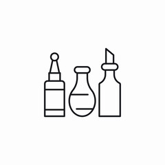 kitchen oil bottles icon sign vector